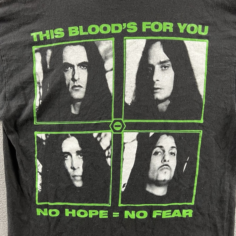 Vintage Type O Negative Shirt Mens Medium Black No. 1 This Blood's For You Goth - Picture 11 of 13